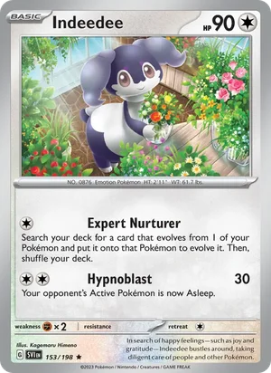 Indeedee Scarlet &amp; Violet Pokémon TCG Rare 153