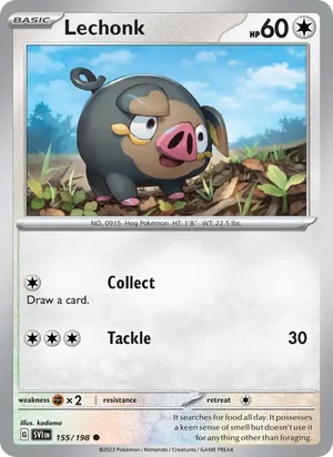 Lechonk Scarlet &amp; Violet Pokémon TCG Common 155