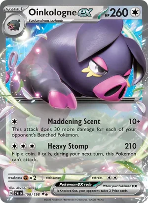 Oinkologne ex Scarlet &amp; Violet Pokémon TCG Double Rare 158