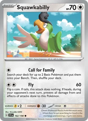 Squawkabilly Scarlet &amp; Violet Pokémon TCG Common 162