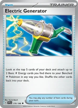 Electric Generator Scarlet &amp; Violet Pokémon TCG Uncommon 170