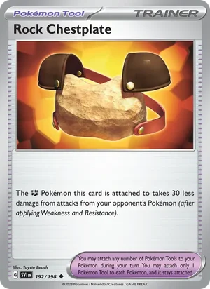 Rock Chestplate Scarlet &amp; Violet Pokémon TCG Uncommon 192
