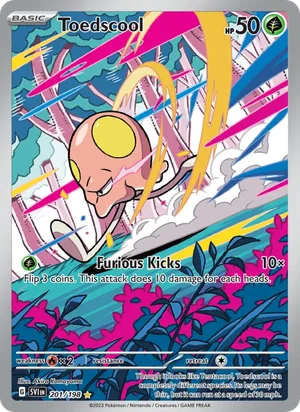 Toedscool Scarlet &amp; Violet Pokémon TCG Illustration Rare 201