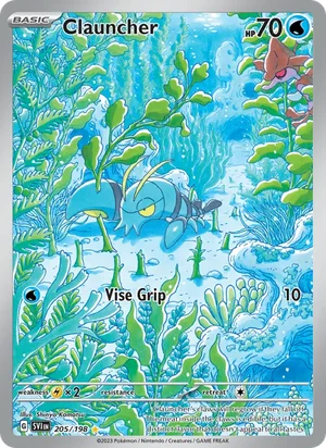 Clauncher Scarlet &amp; Violet Pokémon TCG Illustration Rare 205