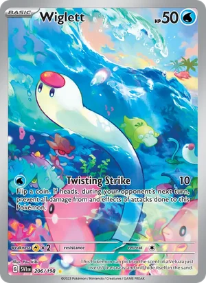 Wiglett Scarlet &amp; Violet Pokémon TCG Illustration Rare 206