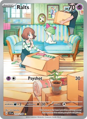 Ralts Scarlet &amp; Violet Pokémon TCG Illustration Rare 211