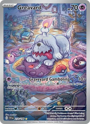 Greavard Scarlet &amp; Violet Pokémon TCG Illustration Rare 214