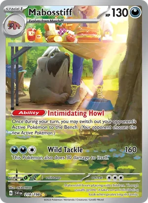 Mabosstiff Scarlet &amp; Violet Pokémon TCG Illustration Rare 218