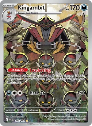 Kingambit Scarlet &amp; Violet Pokémon TCG Illustration Rare 220