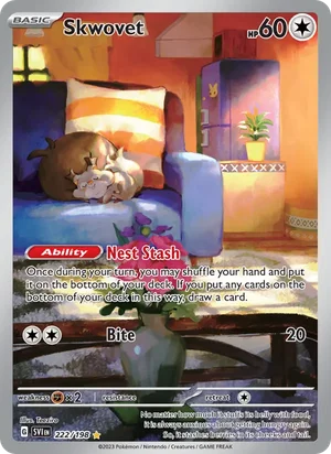 Skwovet Scarlet &amp; Violet Pokémon TCG Illustration Rare 222
