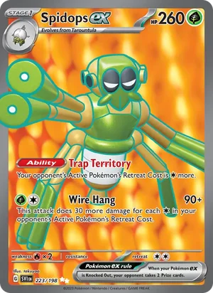 Spidops ex Scarlet &amp; Violet Pokémon TCG Ultra Rare 223