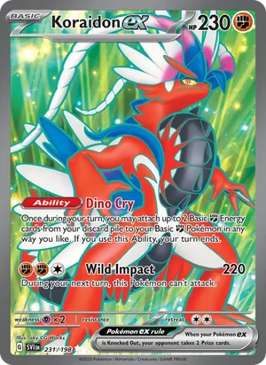 Koraidon ex Scarlet &amp; Violet Pokémon TCG Ultra Rare 231