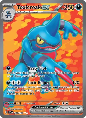 Toxicroak ex Scarlet &amp; Violet Pokémon TCG Ultra Rare 232