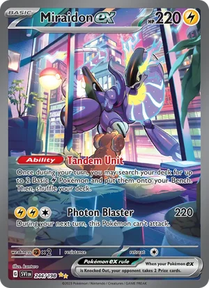 Miraidon ex Scarlet &amp; Violet Pokémon TCG Special Illustration Rare 244