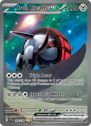 Iron Treads ex Scarlet &amp; Violet Pokémon TCG Special Illustration Rare 248