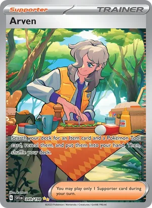Arven Scarlet &amp; Violet Pokémon TCG Special Illustration Rare 249