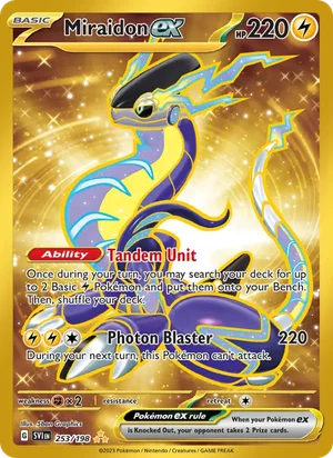 Miraidon ex Scarlet &amp; Violet Pokémon TCG Hyper Rare 253