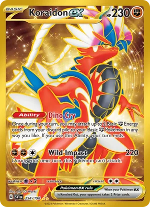 Koraidon ex Scarlet &amp; Violet Pokémon TCG Hyper Rare 254