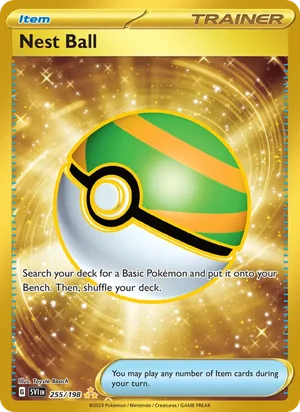 Nest Ball Scarlet &amp; Violet Pokémon TCG Hyper Rare 255