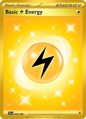 Basic Lightning Energy Scarlet &amp; Violet Pokémon TCG Hyper Rare 257