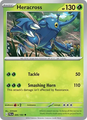 Heracross 006/193 Uncommon, Paldea Evolved Pokémon TCG card