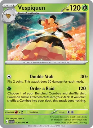 Vespiquen 009/193 Uncommon, Paldea Evolved Pokémon TCG card