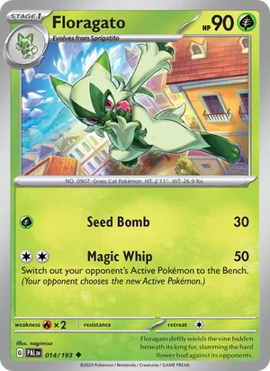 Floragato 014/193 Uncommon, Paldea Evolved Pokémon TCG card