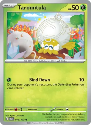 Tarountula 016/193 Common, Paldea Evolved Pokémon TCG card