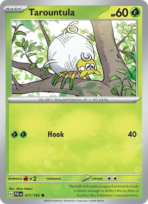 Tarountula 017/193 Common, Paldea Evolved Pokémon TCG card