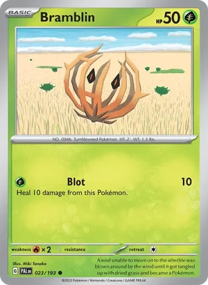 Bramblin 023/193 Common, Paldea Evolved Pokémon TCG card