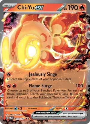Chi-Yu ex 040/193 Double Rare, Paldea Evolved Pokémon TCG card