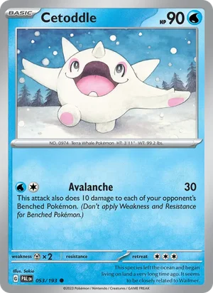Cetoddle 053/193 Common, Paldea Evolved Pokémon TCG card