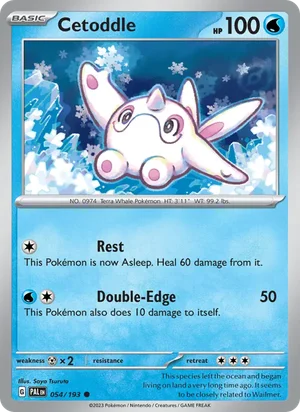 Cetoddle 054/193 Common, Paldea Evolved Pokémon TCG card