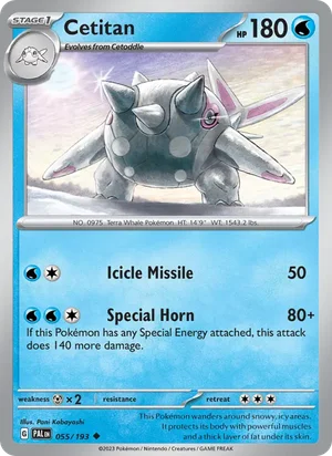 Cetitan 055/193 Uncommon, Paldea Evolved Pokémon TCG card