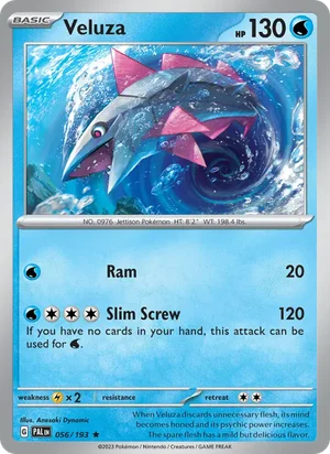 Veluza 056/193 Rare, Paldea Evolved Pokémon TCG card