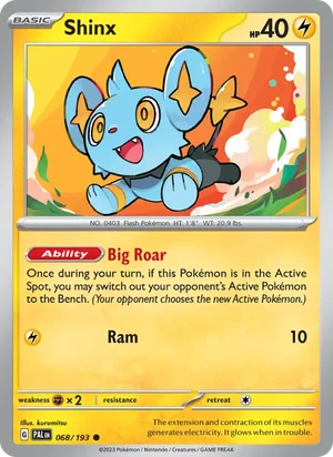 Shinx 068/193 Common, Paldea Evolved Pokémon TCG card