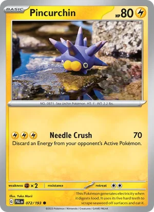 Pincurchin 072/193 Common, Paldea Evolved Pokémon TCG card