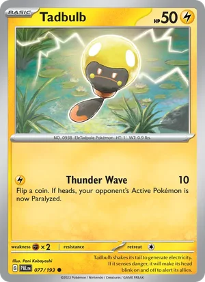 Tadbulb 077/193 Common, Paldea Evolved Pokémon TCG card