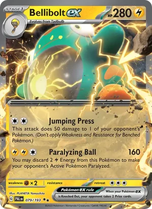 Bellibolt ex 079/193 Double Rare, Paldea Evolved Pokémon TCG card