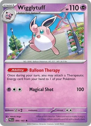 Wigglytuff 084/193 Rare, Paldea Evolved Pokémon TCG card