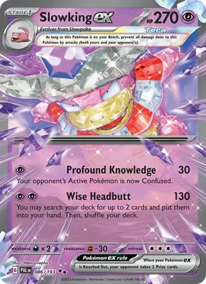 Slowking ex 086/193 Double Rare, Paldea Evolved Pokémon TCG card