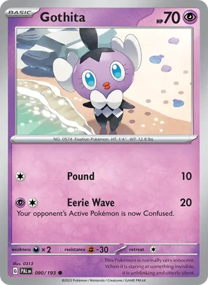 Gothita 090/193 Common, Paldea Evolved Pokémon TCG card