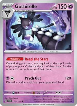 Gothitelle 092/193 Uncommon, Paldea Evolved Pokémon TCG card