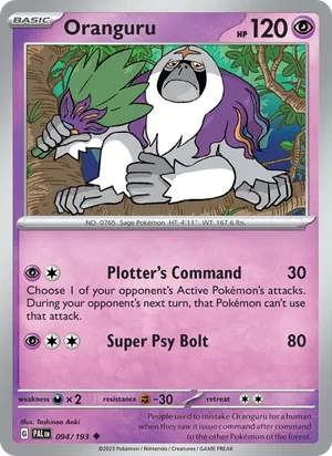 Oranguru 094/193 Uncommon, Paldea Evolved Pokémon TCG card