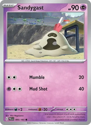 Sandygast 095/193 Common, Paldea Evolved Pokémon TCG card