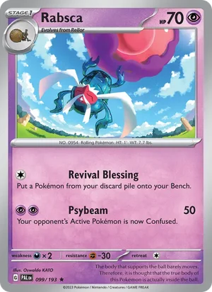 Rabsca 099/193 Rare, Paldea Evolved Pokémon TCG card