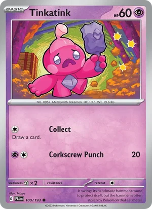 Tinkatink 100/193 Common, Paldea Evolved Pokémon TCG card