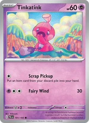 Tinkatink 101/193 Common, Paldea Evolved Pokémon TCG card