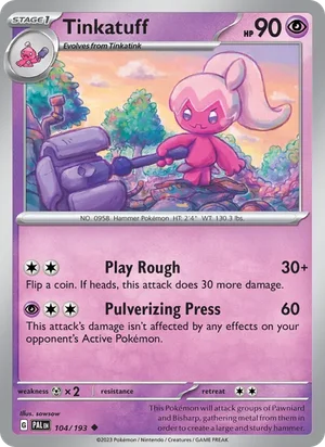 Tinkatuff 104/193 Uncommon, Paldea Evolved Pokémon TCG card