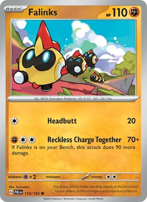 Falinks 119/193 Common, Paldea Evolved Pokémon TCG card